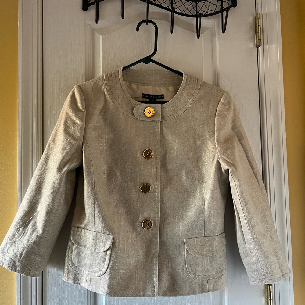 Isabella De Marco Gold/ Champagne Jacket with Gold Buttons